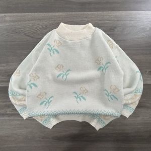 Vintage Flower Sweater Adult Small Cute Preppy Grandma Coquette 90s Made In USA